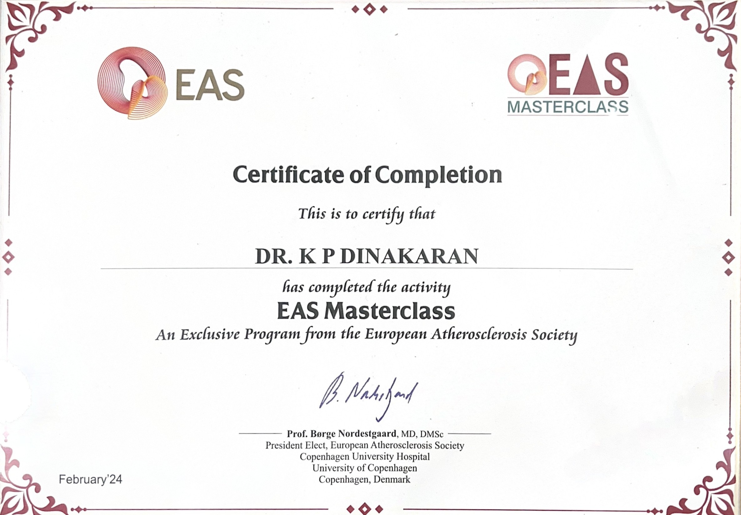 Certificate of Appreciation